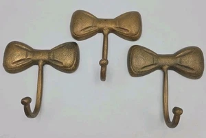 (1) Crate & Barrel Little Bow Gold Metal Wall Hook -3 Available - Picture 1 of 4