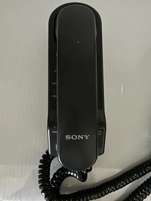 Teléfono Sony IT-B3 con cable negro vintage escritorio pared línea única volver a marcar usado en excelente estado Foto 1 de 4