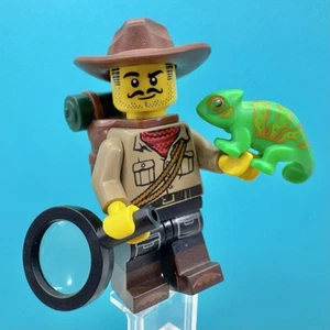 LEGO Jungle Explorer Series 19 Minifigure col348 Johnny Thunder Chameleon - Picture 1 of 9