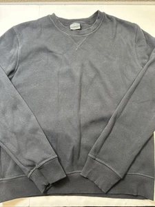 Eddie Bauer Men’s Pullover Crewneck Sweatshirt Black Medium #0851 - Picture 1 of 18