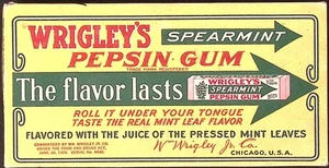 Caja de exhibición Wrigley's Spearmint Pepsin Gum Store Wm Wrigley Jr Co Chicago - Imagen 1 de 6