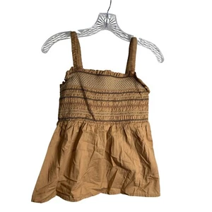 Canotta smocked orlo con volant senza maniche casual estiva carina vecchia marina taglia XS - Foto 1 di 7