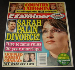 National Examiner Magazine December 29,2008 Sarah Palin Divorce-Carrie Underwood - Picture 1 of 2
