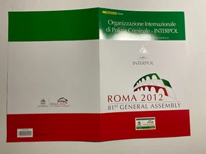 2012 Poste Italiane Philatelia Folder Philatelico 81° Assembly INTERPOL Roma - Bild 1 von 2