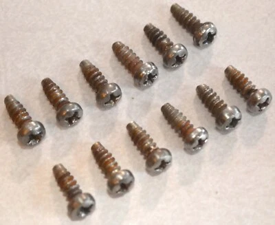 1961-1965 Ford Galaxie farol moldura retentor acabamento conjunto de parafusos (x12), 1963 1964 - Imagem 1 de 3