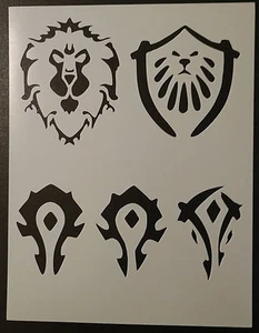World of Warcraft WOW 8.5" x 11" Custom Stencil FAST FREE SHIPPING - Picture 1 of 1