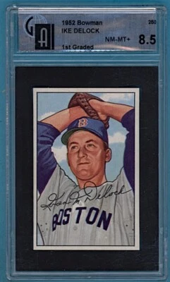 1952 Bowman Ike Delock #250 GAI 8.5 - NMMT+ Red Sox! - Image 1 of 2