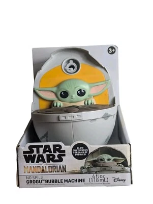 Máquina de burbujas Star Wars The Mandalorian No Spill GROGU - NUEVA Incluye solución Foto 1 de 3