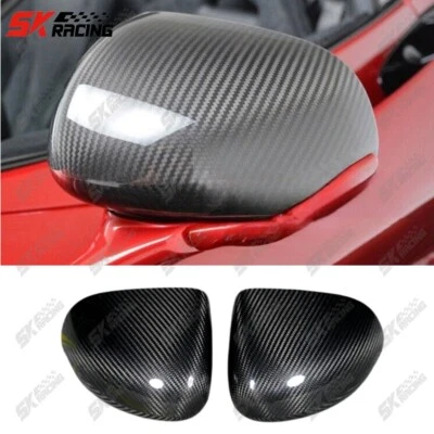 2PCS Dry Carbon Fiber Rearview Mirror Cover Cap Fit For McLaren 540C 570S 600LT - Image 1 of 4