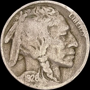 1926 5C Buffalo Nickel Ungraded Circulated - Picture 1 of 2