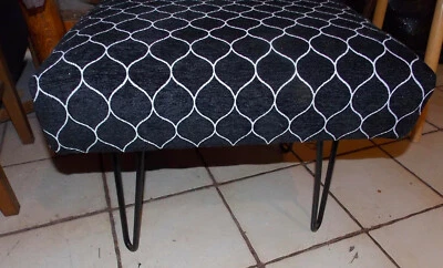 Black Mid Century Footstool / Stool  (RP-FS103) - Image 1 of 4