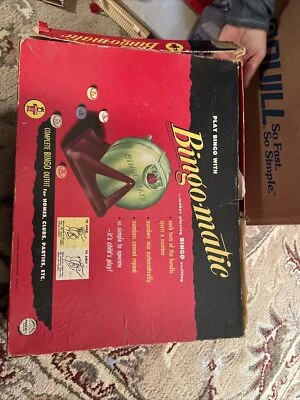 Rare VTG Board Game 1954 Transogram Bingo-matic Classic Family Night Bingo 3173  - Image 1 of 4