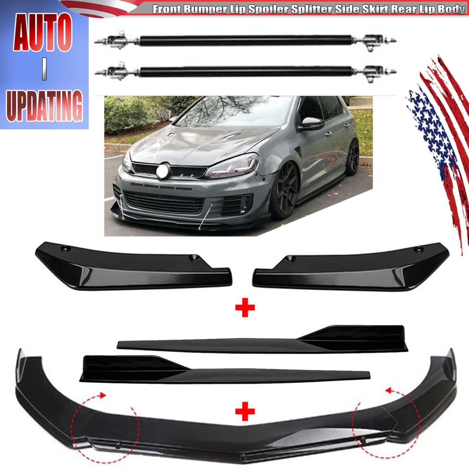 Parachoques delantero alerón labial divisor faldón lateral cuerpo labio trasero para Volkswagen Jetta Foto 1 de 4