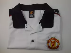 Maglietta da calcio Manchester United pullover bianca con finiture nere grande effetto - Foto 1 di 12