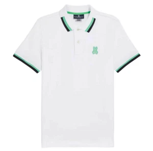Psycho Bunny Men's Pisani Pique Fashion Polo, White, 3XL-3X - Picture 1 of 4