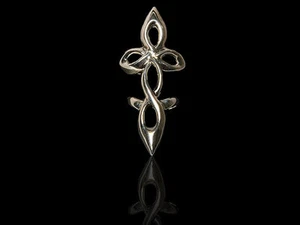 Tribal Cross silber 0,925 Fingerspitzenring - Bild 1 von 1