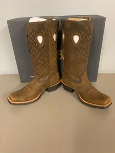 Wrangler Men's Bronc Western Boots, 13 in. KMB0001 Size 8d - Picture 1 of 7
