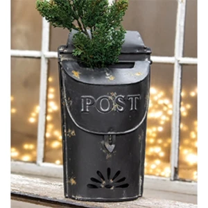 Rustic Farmhouse Distressed Post Box - Decorative Vintage Mailbox Mail Box - Picture 1 of 3
