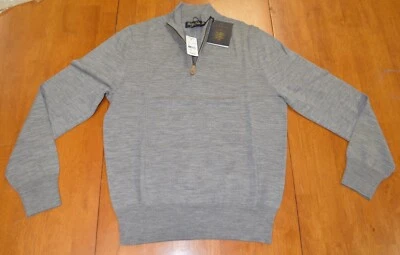 Brooks Brothers Saxxon Wool Half Zip Pullover Sweater Gray NWT $198 - Image 1 of 4