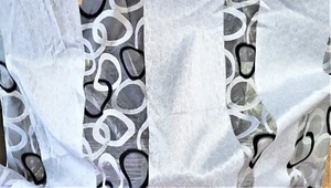 Sheer ITALIAN METALLIC GRAY SILVER FABRIC Remnants 39"w x 1yd.21" - Picture 1 of 8