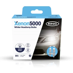 Ring Xenon5000 5000K Headlamp (H1) Bulbs (Pair) - Road Legal / 50% More Light - Picture 1 of 2