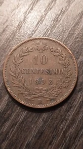 10 CENTESIMI 1893R!!! RARE - Picture 1 of 2