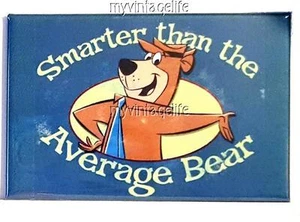 YOGI MÁS INTELIGENTE QUE EL OSO PROMEDIO 2" x 3" Nevera IMÁN VINTAGE NOSTÁLGICO - Imagen 1 de 1