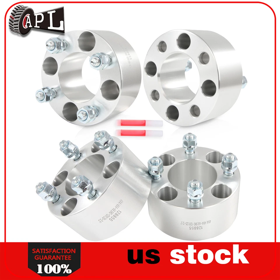 4 件 2.5 英寸厚轮距 4x4/ 4x101.6 12x1.25 适用于雅马哈 The Drive2 高尔夫球车 — 第 1/4 张图片