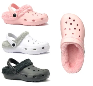 Nuevo zueco para niños con revestimiento de piel sintética confort unisex zapatilla interior jardín exterior - Imagen 1 de 11