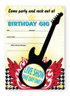 Rock Star Party LARGE Invitations - 10 Invitations 10 Envelopes
