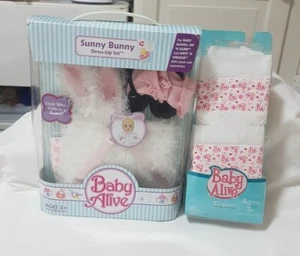 Baby Alive Soft Face 2006 Sunny Bunny Anzieh Set Windeln Neu Selten  - Bild 1 von 20