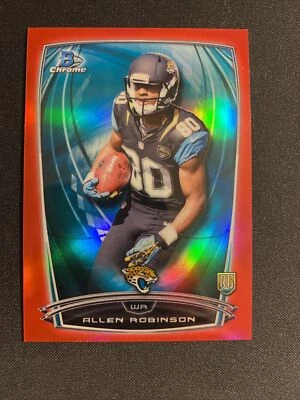 2014 BOWMAN CHROME ALLEN ROBINSON RED REFRACTOR /25 Rookie RC #161 - Image 1 of 2