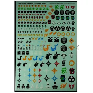 DEC30 DECALCO TRANSFER SHEET CHAOS SPACE MARINE 14*21 WARHAMMER 40000 (2013) - Imagen 1 de 1