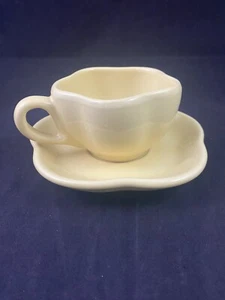 Gerald E. HENN Workshop Keramik gelbe Blütenblätter Tasse & Untertasse Roseville Ohio - Bild 1 von 7