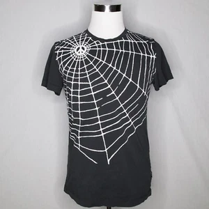 Herren Love Moschino Spiderweb Peace schwarzes T-Shirt Gr. Small - Bild 1 von 10
