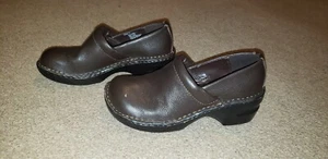 Sonoma Brown Leather Clogs. Size 6 1/2. - Picture 1 of 7