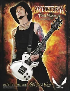 Pubblicità chitarra elettrica Tom Maxwell (Hellyeah) Dean USA Soltero 8 x 11 - Foto 1 di 3