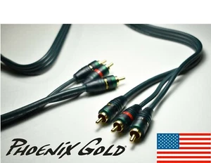 3 ft. - Estéreo de interconexión de alto rendimiento dorado de audio/video compuesto RCA - Imagen 1 de 5