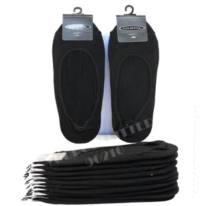 Unisex 3, 6 y 12 pares mocasín bote revestimiento calcetines elásticos negros bajos sin presentación 10-13 - Imagen 1 de 2