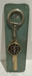1965 Ford Mustang Pony Gold Tone Blank Ignition Key Uncut ~ KeyRing - Picture 1 of 3