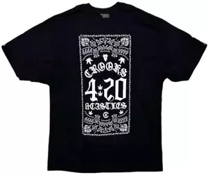 Crooks & Castles Men's T-Shirt 420 Short Sleeve Crewneck Tee in X-Large Black - Picture 1 of 1