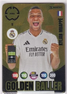 Panini 2025 FIFA Club World Cup 25 Tarjeta No. 9 Kylian Mbappé Golden Baller - Imagen 1 de 2