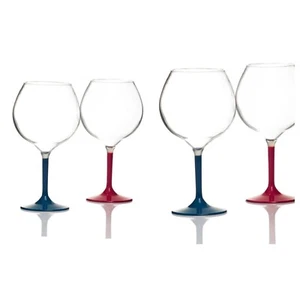 4 vasos de ginebra de plástico globo de cóctel transparente de gran capacidad vidrio reutilizable - Imagen 1 de 3