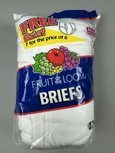 Vintage 2001 Fruit of the Loom Cotton Underwear 7 pack XL 42-44 Made in USA - Picture 1 of 5