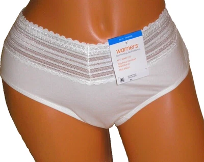 Panties Lingerie Warner's No Pinch No Problem White Hipster Sz 8 XL  Adult Gift - Image 1 of 4