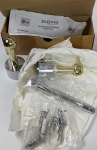 Soporte de Papel SIGMA Serie 9 Rollo de Inodoro Cromo y Dorado 1.09PH00 Nuevo Caja Abierta - Imagen 1 de 8