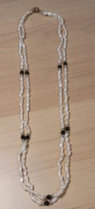 Vintage Double Strand Rice Pearl Necklace 20" - Picture 1 of 2