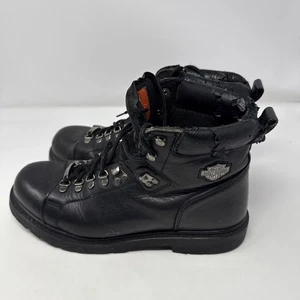 Stivali da equitazione Harley Davidson da uomo 11 dipstick in pelle nera # 91610 - Foto 1 di 9