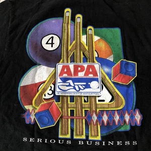 Vintage APA Serious Business Billard Pool Chase Authentics T-Shirt Medium - Bild 1 von 11