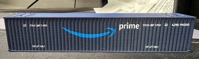  HO Scale 1:87 48ft Shipping Container 48' Cargo Box Amazon Prime 191050 - Image 1 of 2